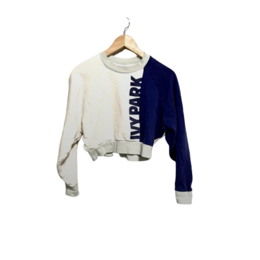 IVY PARK Crop Sweatshirt Graphic Sweater Beyonce Ivy Park Colorblock Cropped